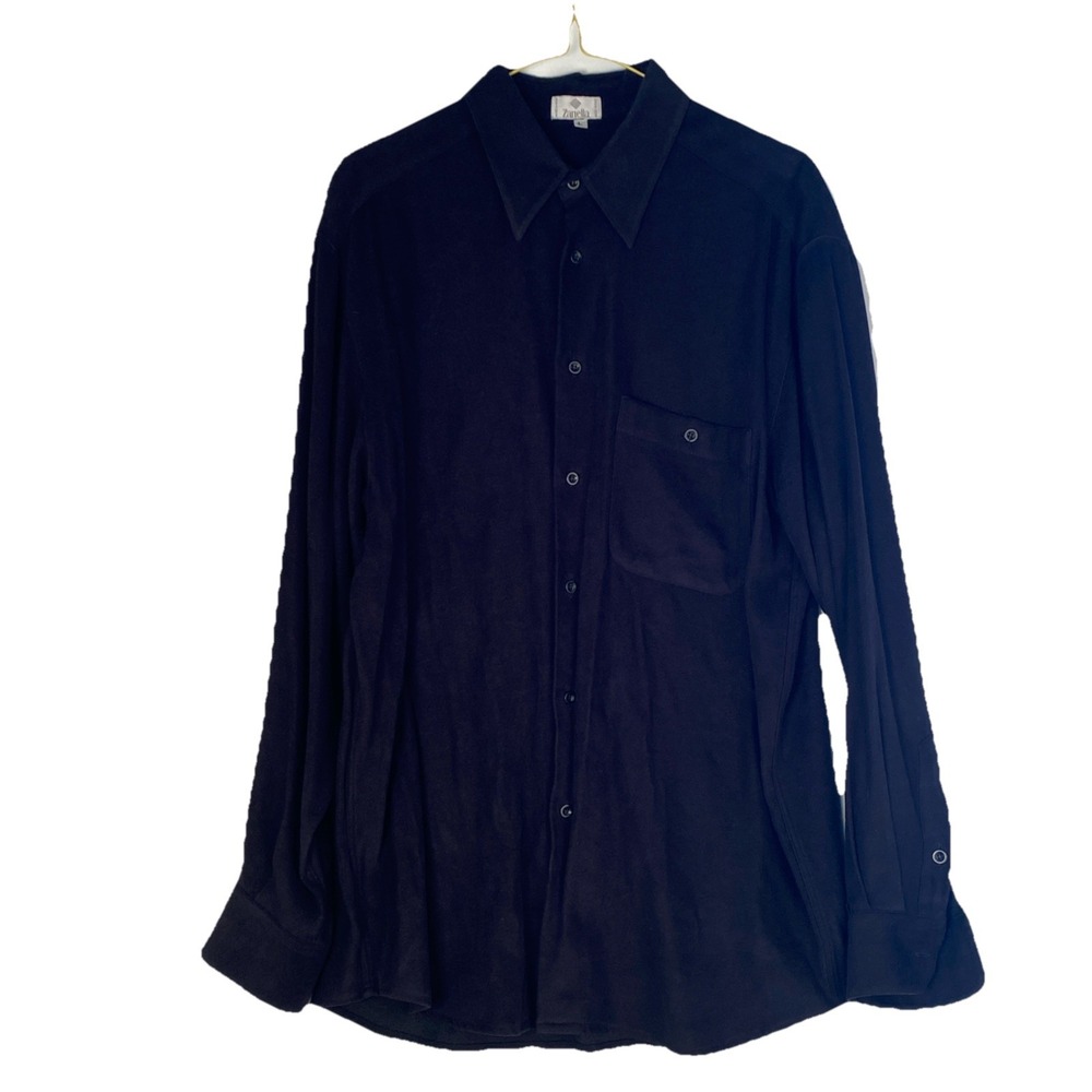 Zanella Longsleeve  Button Men‎ Polyester Viscose L size